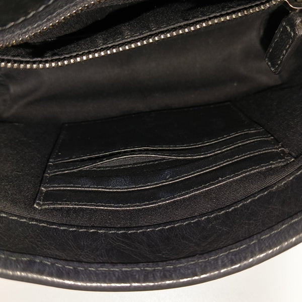 NIKI Mini Chevron, Quilted Calfskin Black