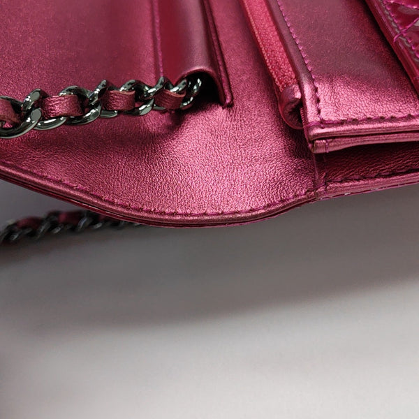 BOY CHANEL WOC Quilted Patent Leather Red