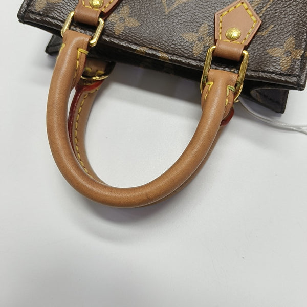 SAC PLAT Mini Monogram Coated Canvas Brown
