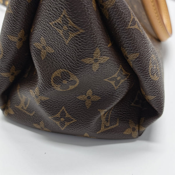 PALLAS MM Monogram Coated Canvas Brown