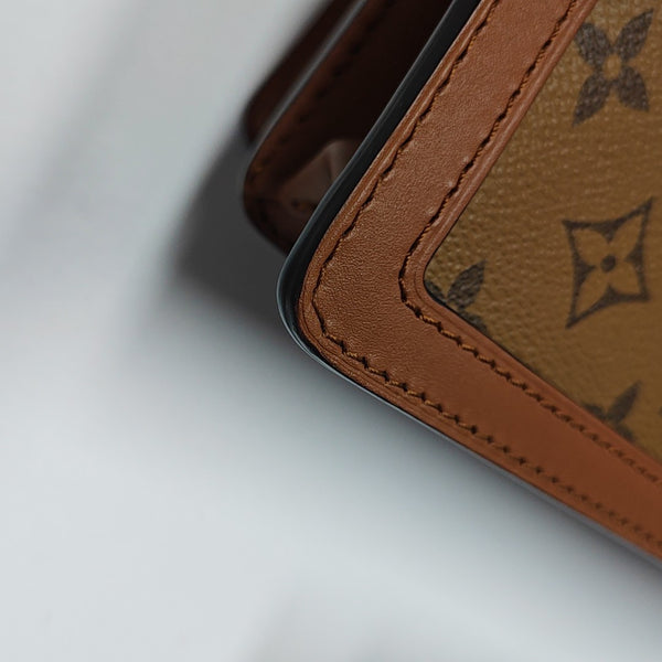 DAUPHINE MM Monogram Coated Canvas Brown