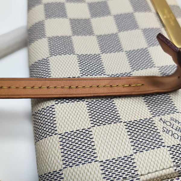 FAVORITE PM Damier Azur Coated Canvas White