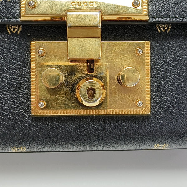 Padlock Small Calfskin Black