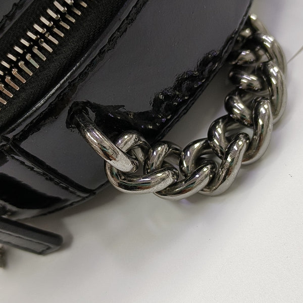 Patent Leather Shoulder Bag Black
