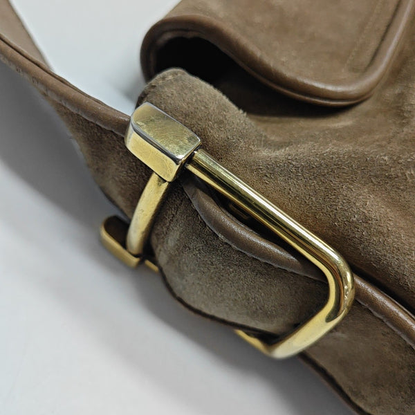 Suede Shoulder Bag Brown
