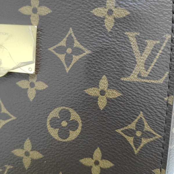 CLUNY PM Monogram Coated Canvas Brown