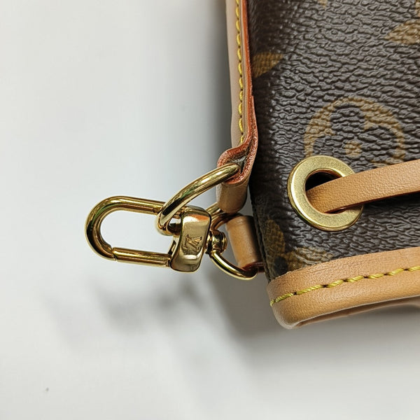 NOÉ Nano Monogram Coated Canvas Brown