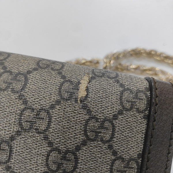 Ophidia Small Monogram Coated Canvas Beige