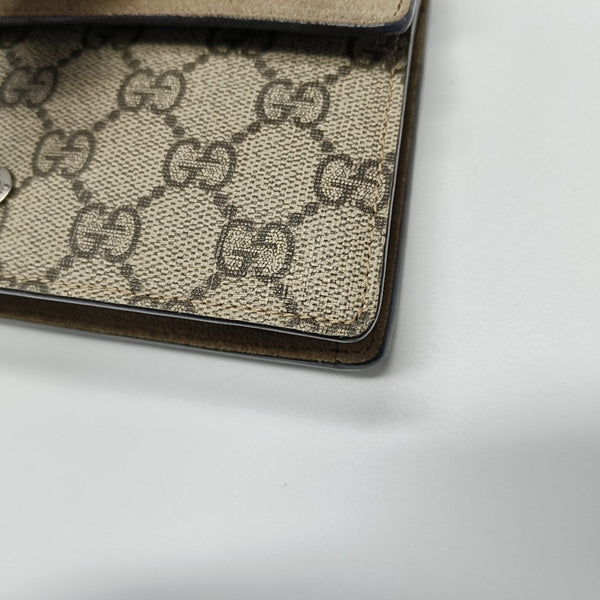 Dionysus Super Mini Monogram Coated Canvas Beige
