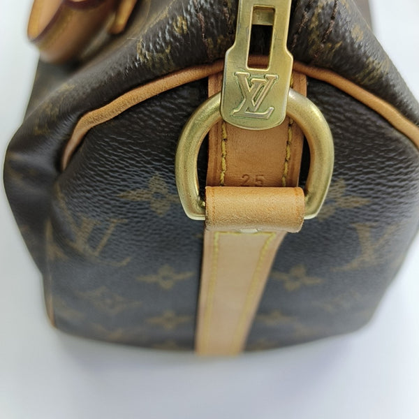 SPEEDY 25 Monogram Coated Canvas Brown
