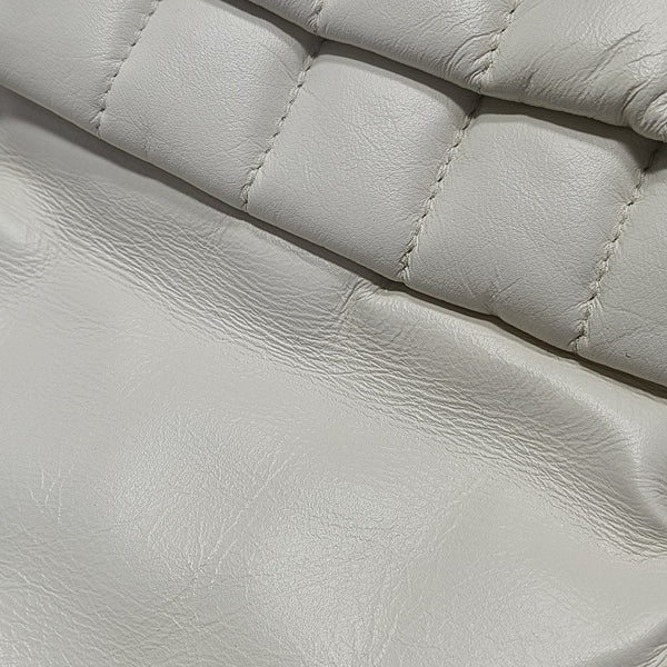 BB Quilted Calfskin White