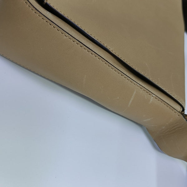 Calfskin Shoulder Bag Beige