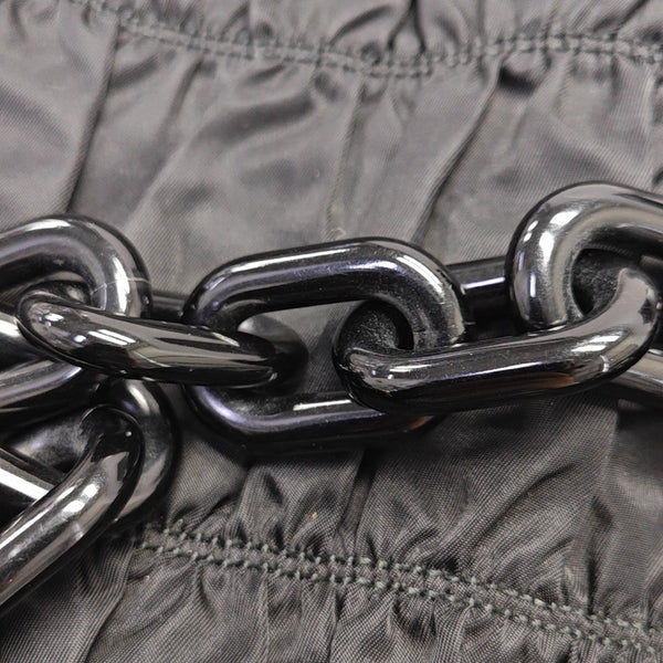 Nylon Top Handle Bag Black