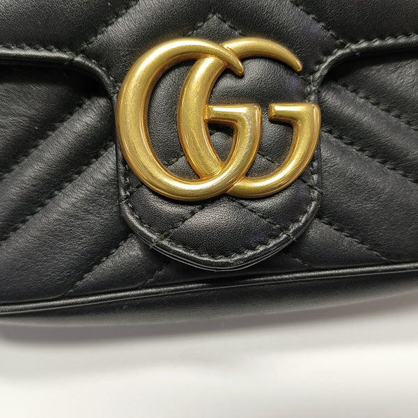 GG Marmont Mini Quilted Calfskin Black