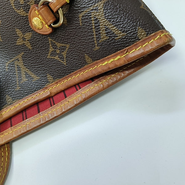 NEVERFULL MM Monogram Coated Canvas Brown