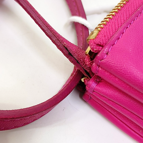 Authenticated pre-owned TRIO Small Calfskin Pink - Crossbody Bag at Looply