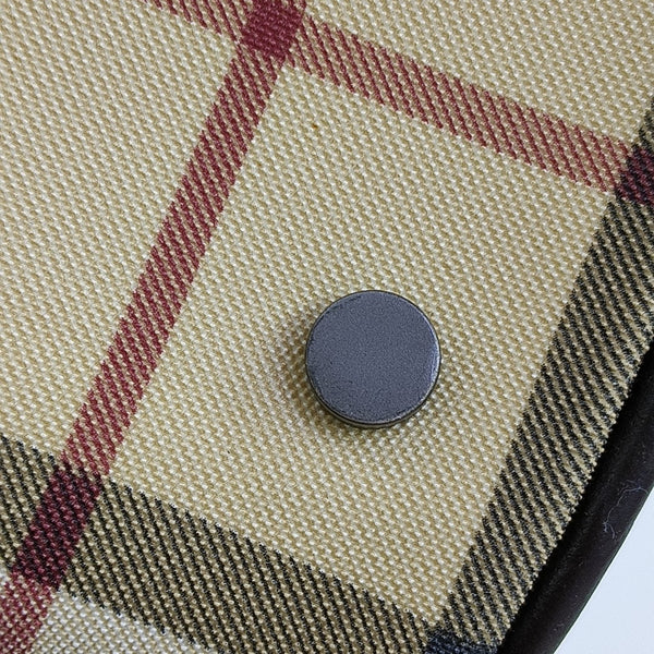 Coated Canvas Clutch Brown