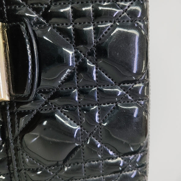 Miss Dior Cannage Patent Leather Black