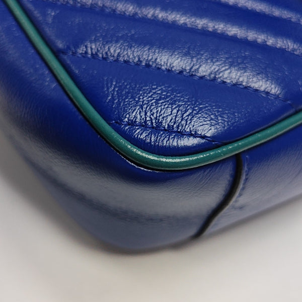 GG Marmont Medium Quilted Calfskin Blue