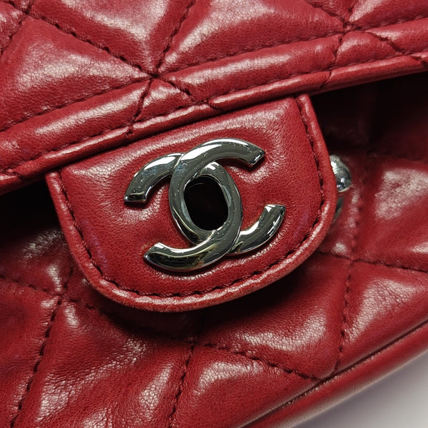 Quilted Calfskin Shoulder Bag Red