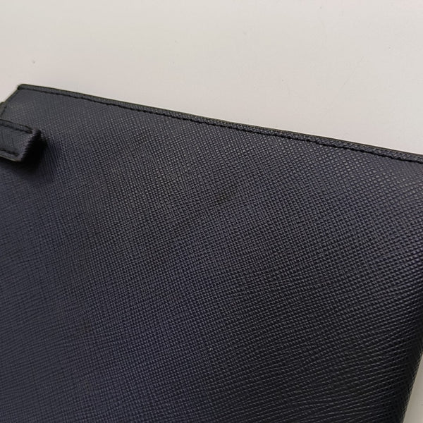 Saffiano Calfskin Clutch Blue
