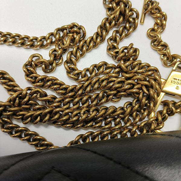 GG Marmont Mini Quilted Calfskin Black