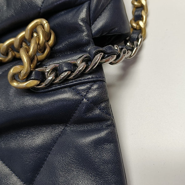 CHANEL 19 Small Quilted Lambskin Blue