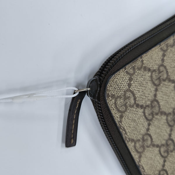 Monogram Coated Canvas Clutch Black