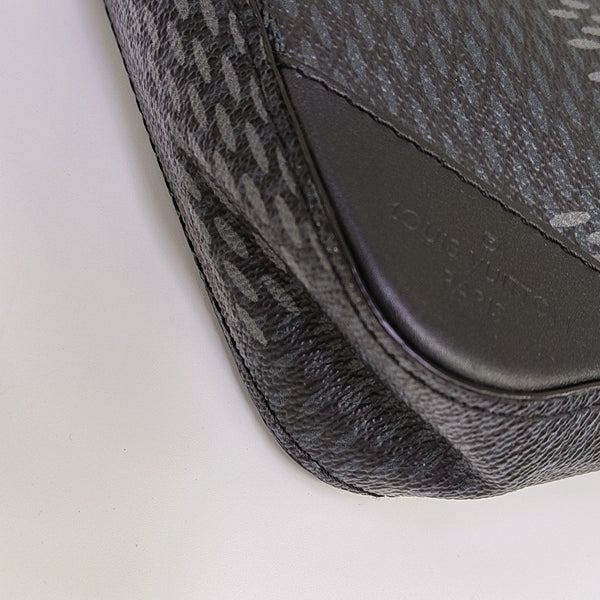 TRIO Damier Graphite Coated Canvas Gray