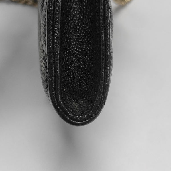 Quilted Calfskin Shoulder Bag Black