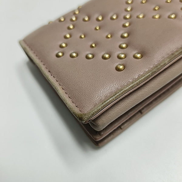 Calfskin Card Holder Pink