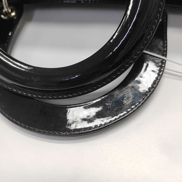 Lady Dior Large Cannage Patent Leather Black