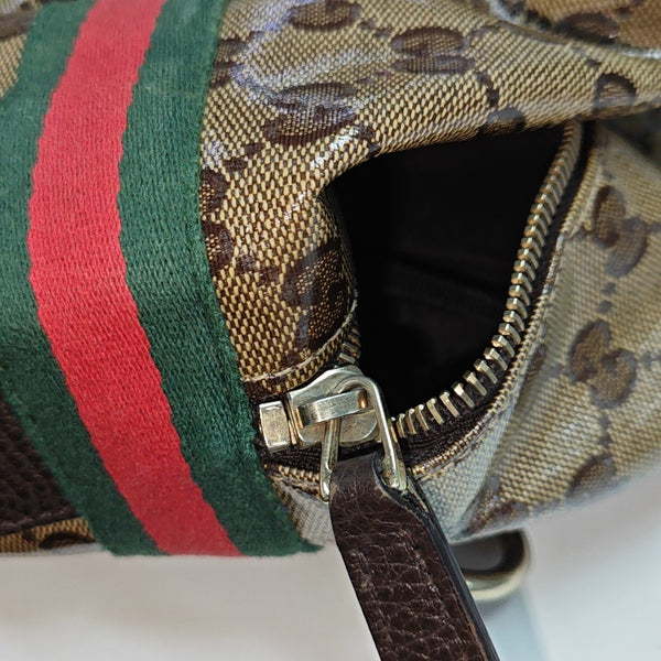Monogram Coated Canvas Top Handle Bag Brown