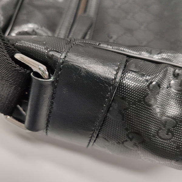 Monogram Coated Canvas Crossbody Bag Black