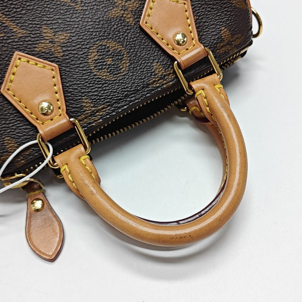 SPEEDY Nano Monogram Coated Canvas Brown