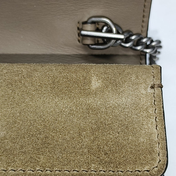 Dionysus Super Mini Monogram Coated Canvas Beige