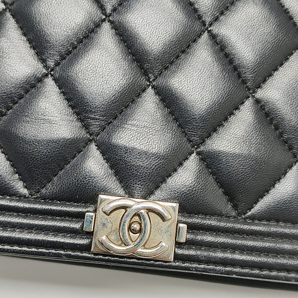 BOY CHANEL Mini Quilted Lambskin Black