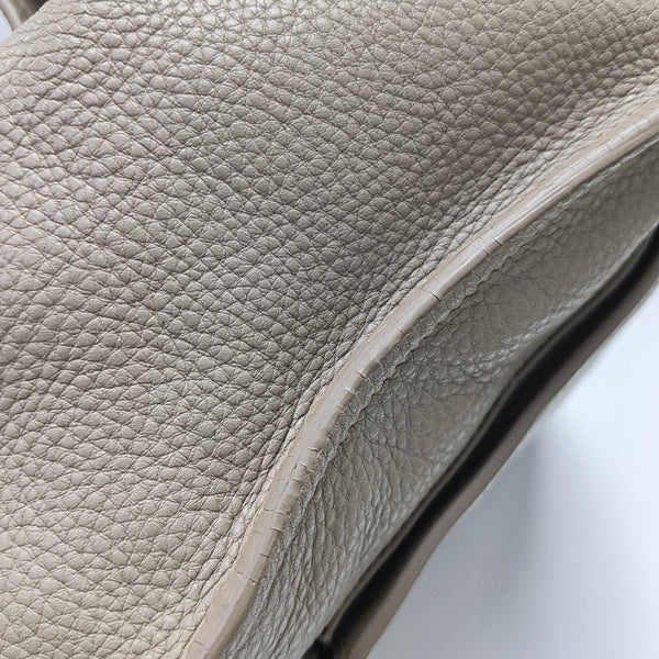 Galleria Zip Front Pocket Calfskin Gray