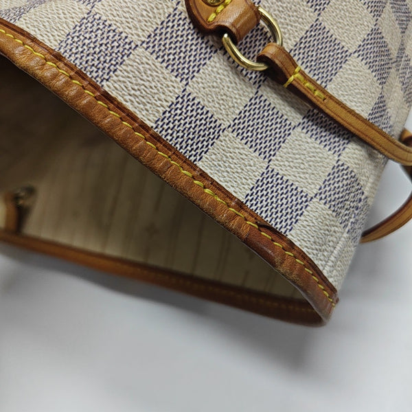 NEVERFULL MM Damier Azur Coated Canvas Beige
