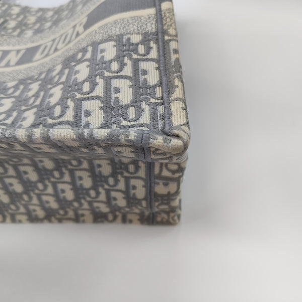 Book Tote Medium Oblique Canvas Gray
