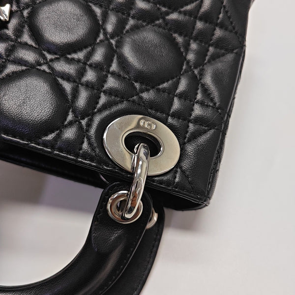 Lady Dior Mini Cannage Lambskin Black