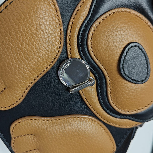 Calfskin Shoulder Bag Mini Brown