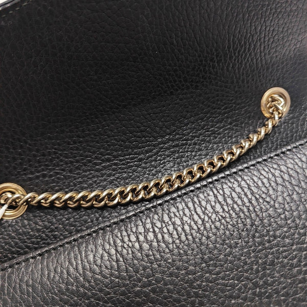 Interlocking G Small Calfskin Black