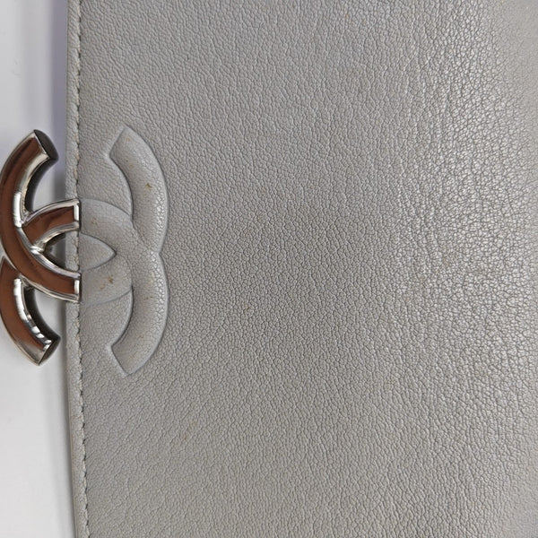 CC BOX Quilted Lambskin Gray