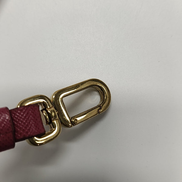 Saffiano Calfskin Shoulder Bag Mini Red