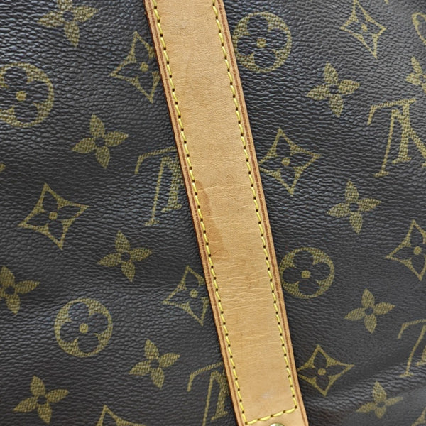 KEEPALL 45 Monogram Coated Canvas Brown