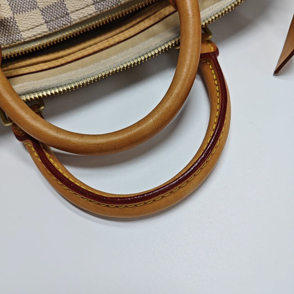 SPEEDY 30 Damier Azur Coated Canvas White