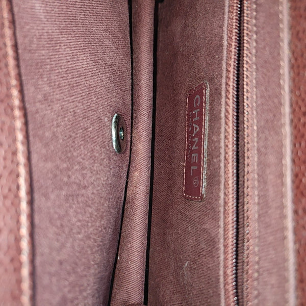 Quilted Grained Calfskin Shoulder Bag Red