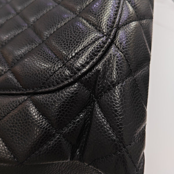 CHANEL GST Extra Large Quilted Grained Calfskin Black