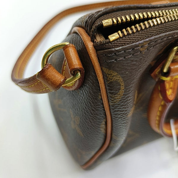 SPEEDY Nano Monogram Coated Canvas Brown